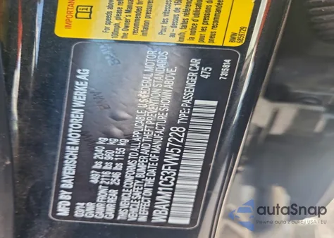 2015 BMW X1 Sdrive28I z USA, uszkodzony, nr VIN WBAVM1C53FVW57228